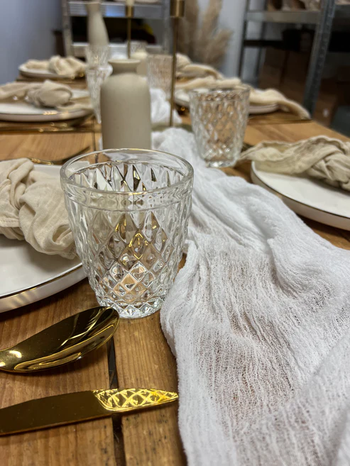 Chemin de table blanc