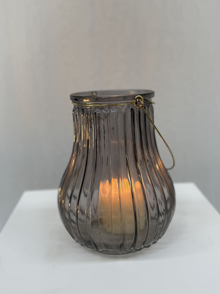 Lanterne verre striée