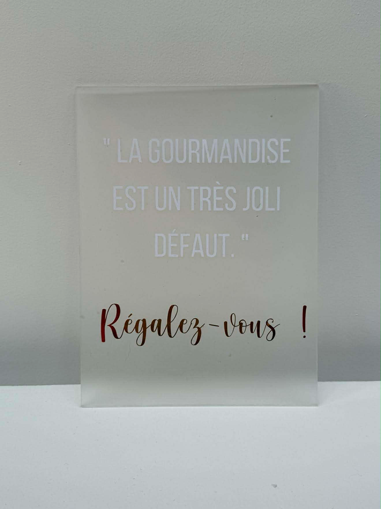 Plexi " Régalez-vous!"