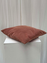 Coussin terracotta molletonné