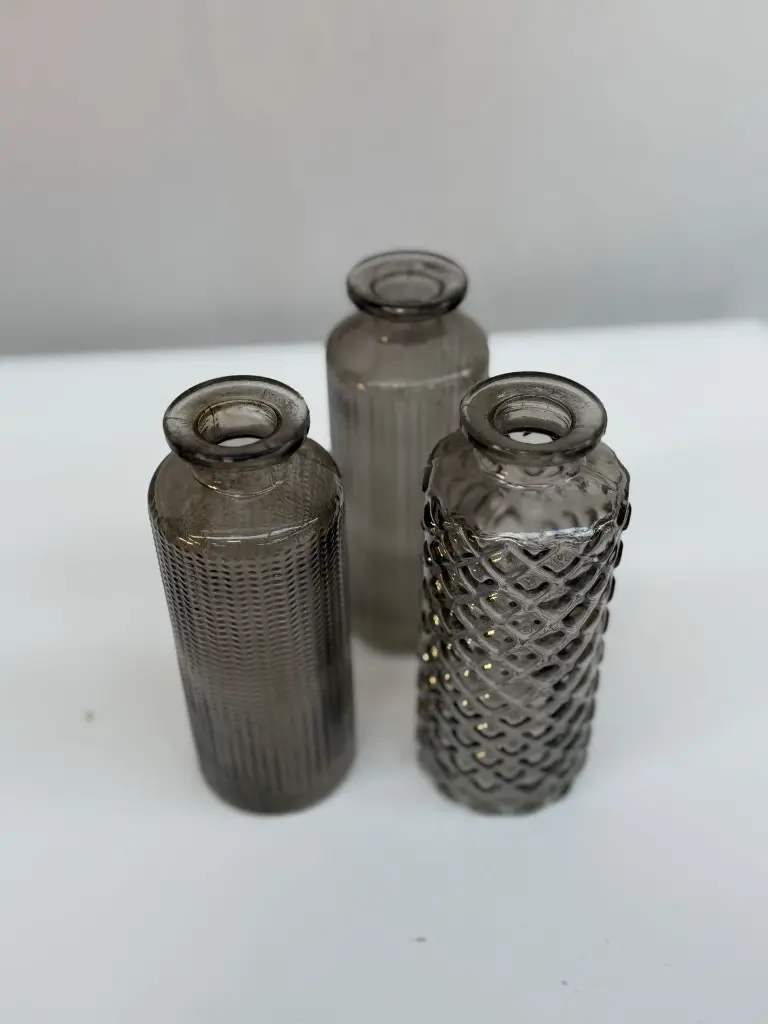 trio de soliflores gris