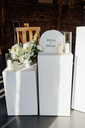 Lot de 3 colonnes modernes blanches