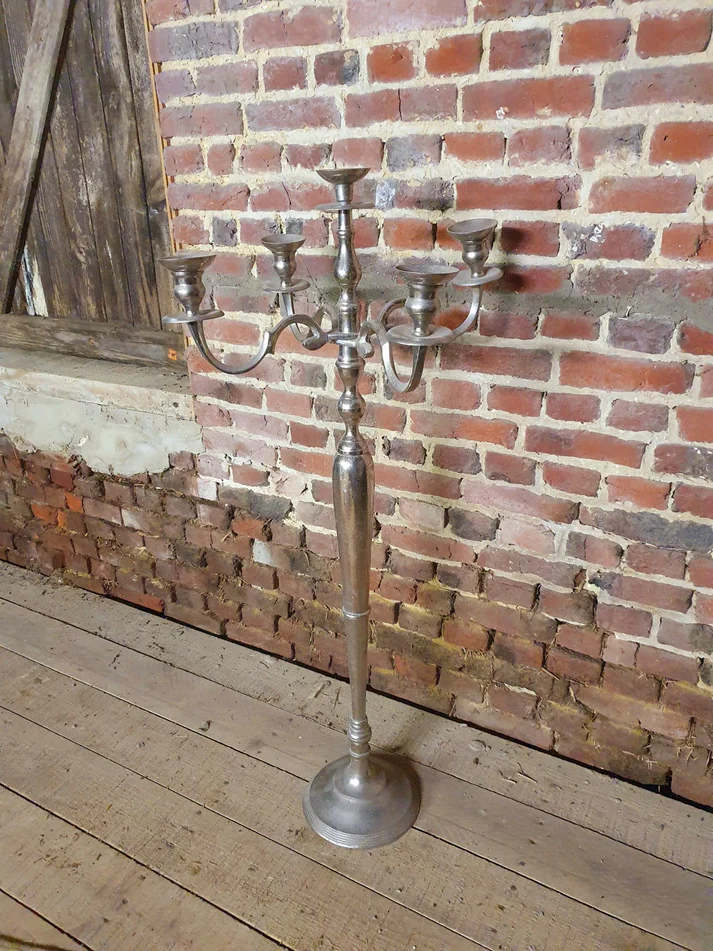 GRAND CHANDELIER ARGENTÉ