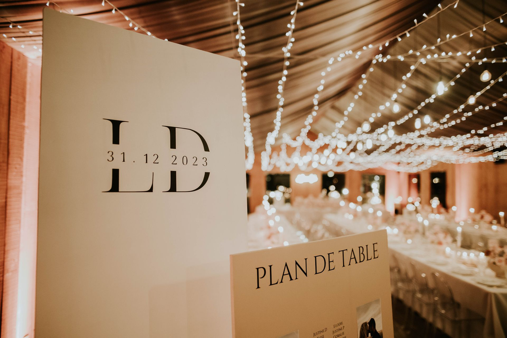 Plan de table double supports