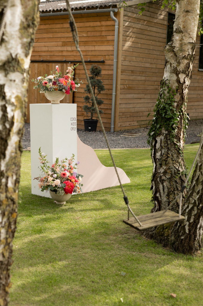 Trio de colonnes blanches