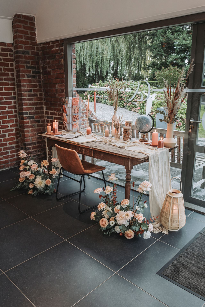 Table de ferme bois foncée