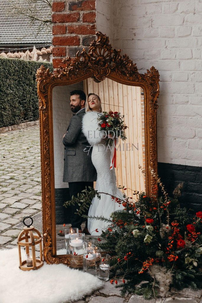 Miroir doré moulure