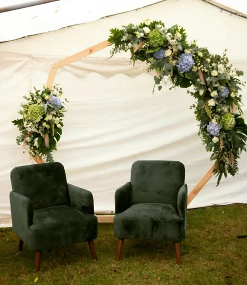 FAUTEUIL VERT SAPIN VELOURS DRAWER