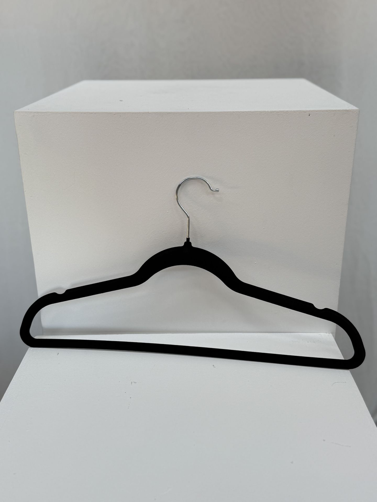 Cintre velours noir et argenté