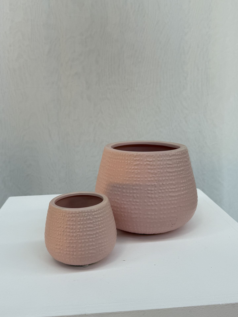 Lot de 2 vases roses