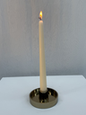Bougeoir chandelle plat doré