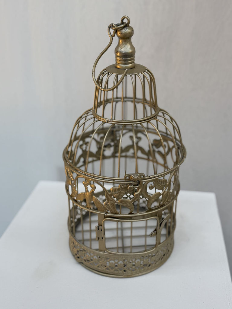 Cage à oiseaux mini or