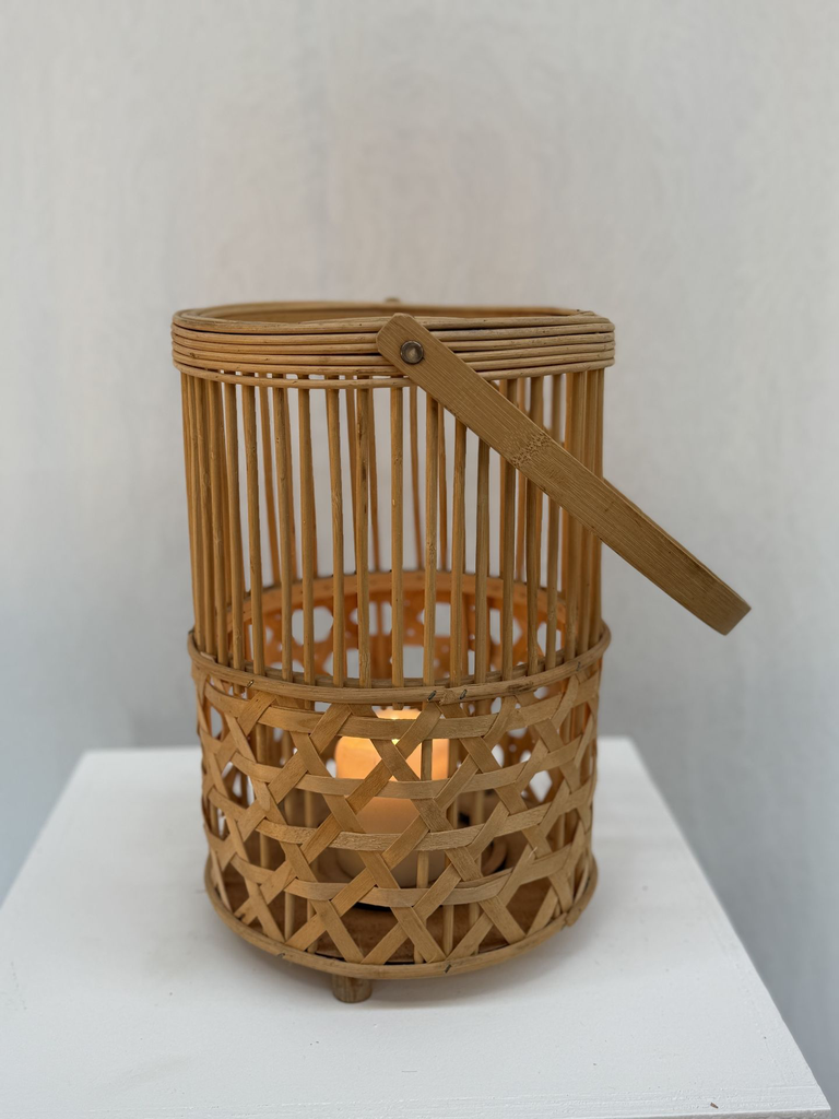 Lanterne osier cylindrique