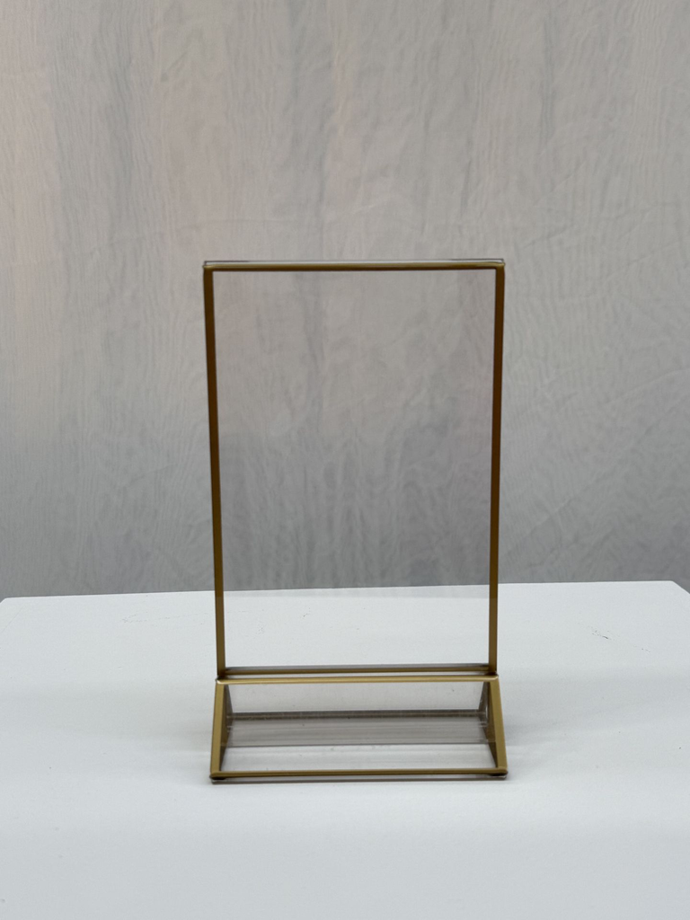 Numéro de table plexi tour doré