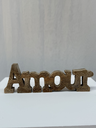 Mot en bois "Amour"