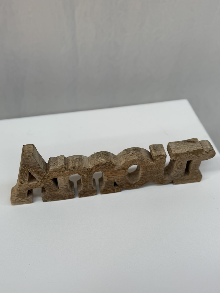 Mot en bois "Amour"