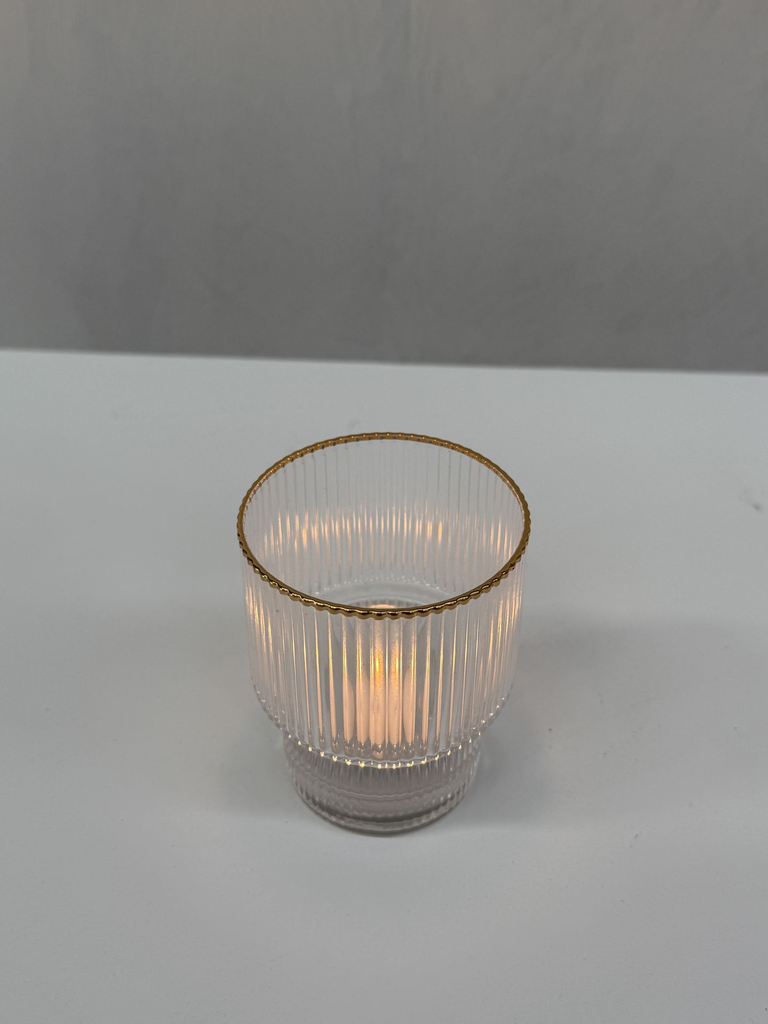 Photophore verre et doré