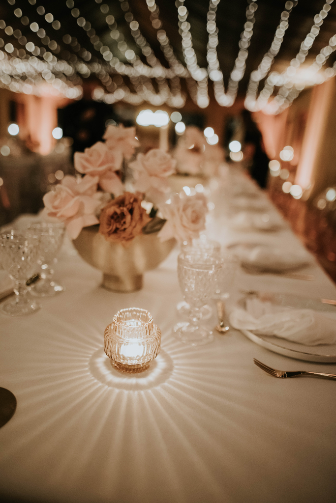 Photophore rose ambré petit modèle