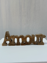 Mot en bois "Amour"