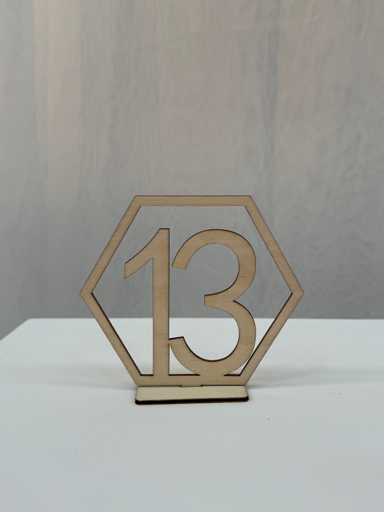 Numéros de tables en bois 