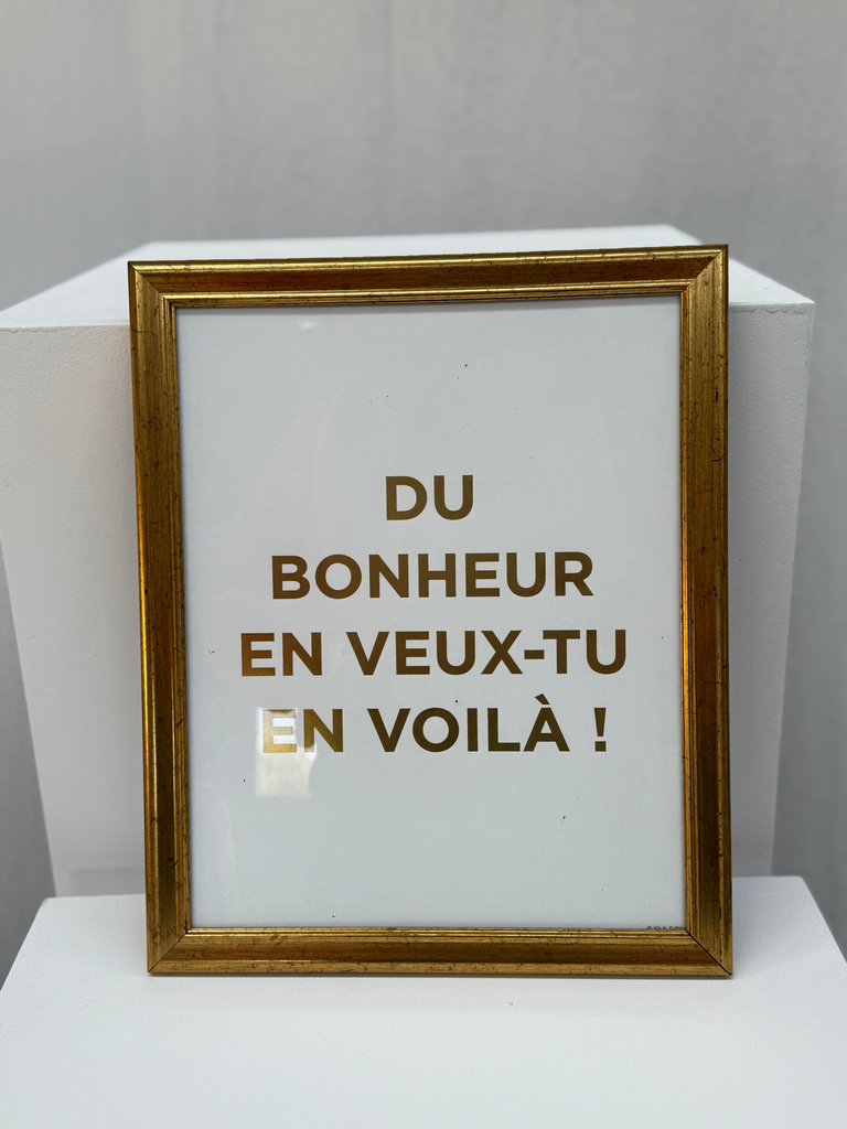 Cadre verre et doré grand modèle