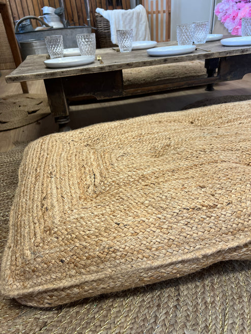 Coussin de sol jute 