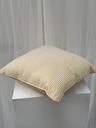 Coussin à rayures jaune et blanc
