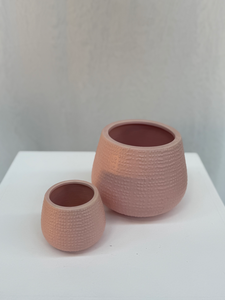 Lot de 2 vases roses