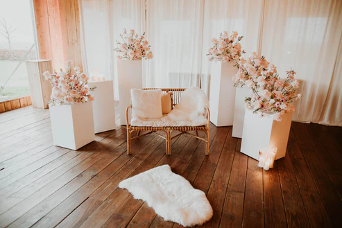 Banquette rotin moderne 2 places