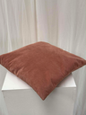 Coussin terracotta molletonné