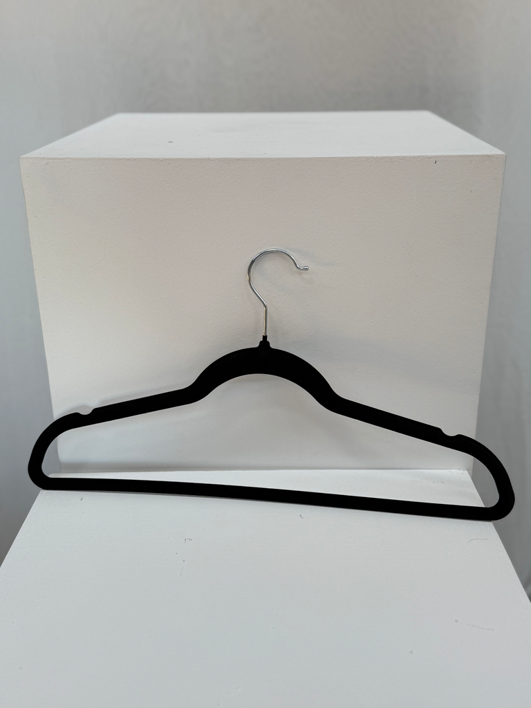 Cintre velours noir et argenté