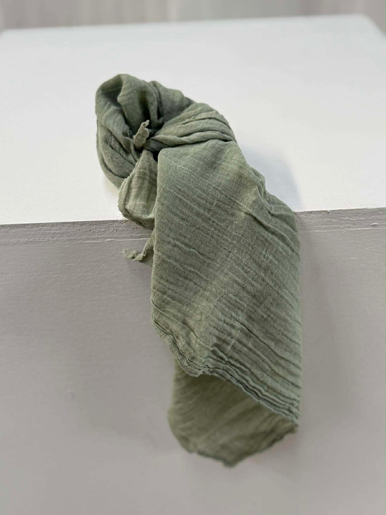 Serviette gaze de coton vert sauge