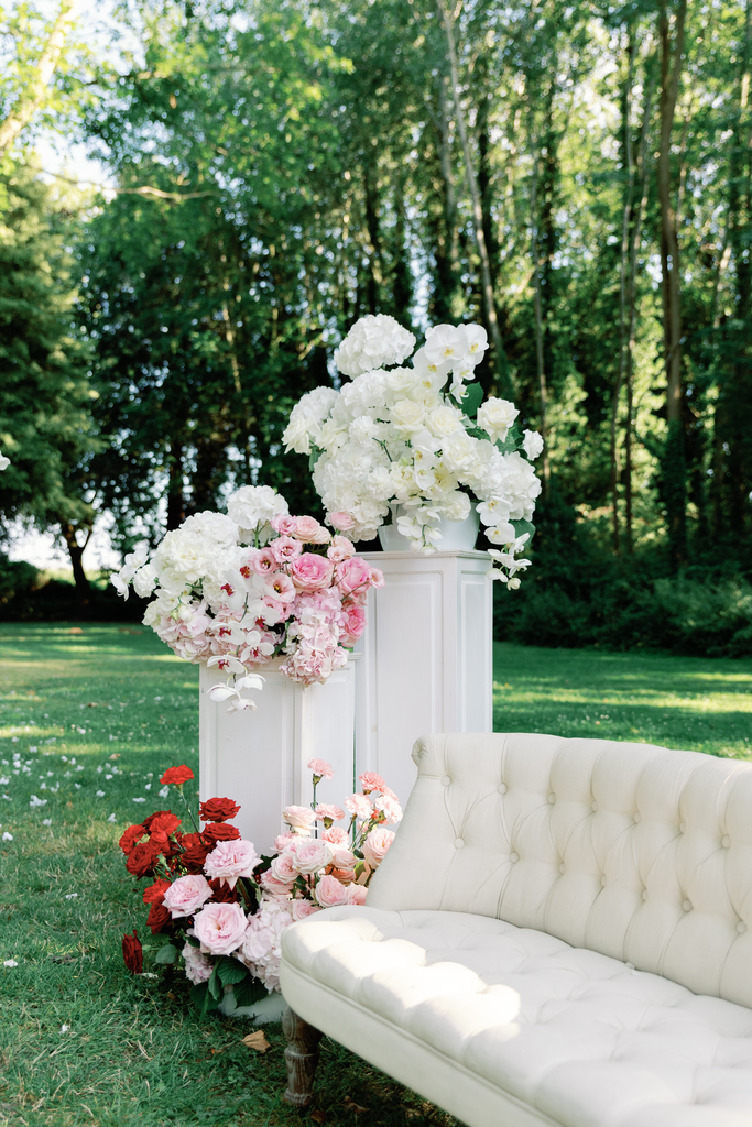 Banquette capitonnée couleur lin