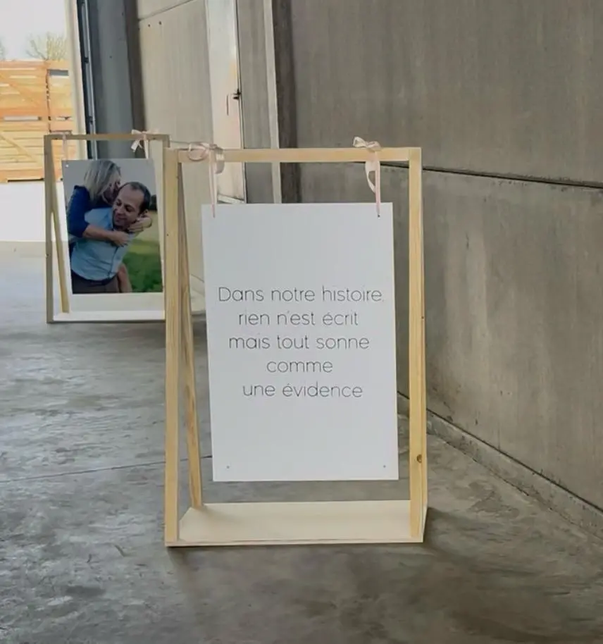 Portant triangulaire bois petit modèle