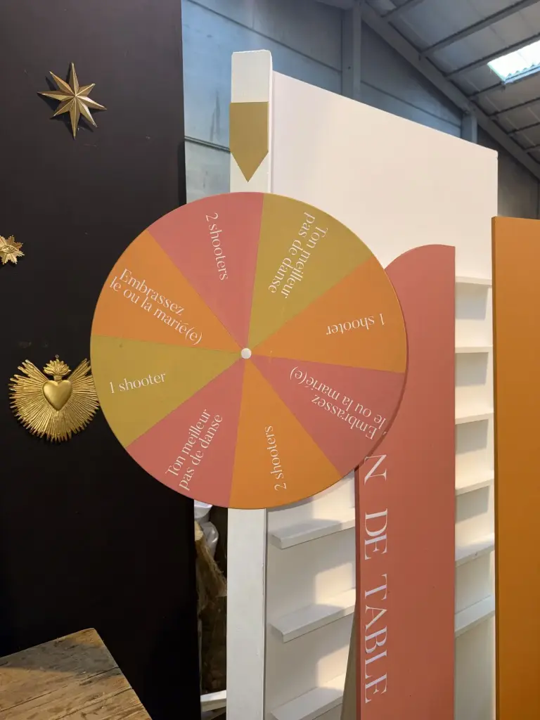 Roue à défis colorée