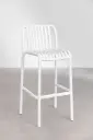 Tabouret blanc avec dossier