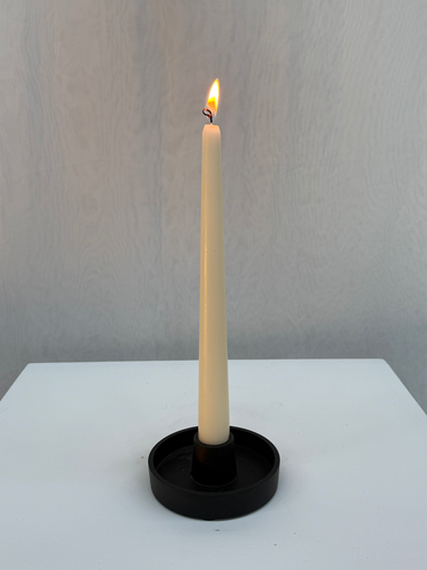 Bougeoir chandelle plat noir