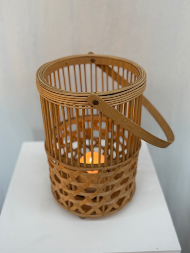 Lanterne osier cylindrique