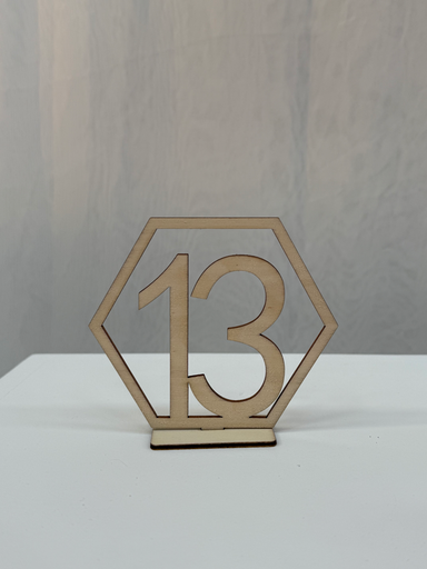 Numéros de tables en bois 