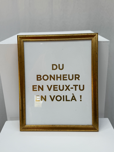 Cadre verre et doré grand modèle