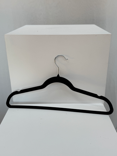 Cintre velours noir et argenté