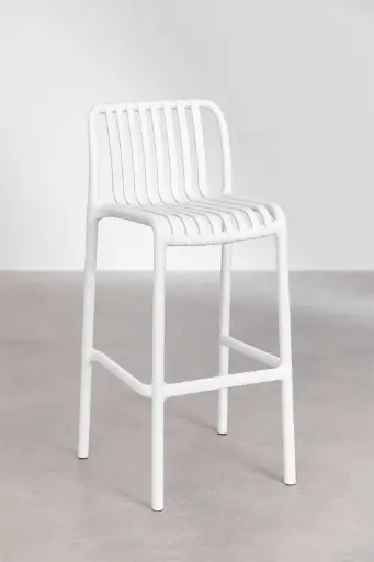Tabouret blanc avec dossier