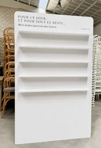 Mur à étagères rectangle petit modèle